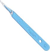 Swann Morton mesjes steriel met handvat Nummer: 15 Swann Morton - Lichtgroen / RVS - Kunststof handvat met RVS mesje - Disposable scalpels - Scalpelmesje inclusief handvat