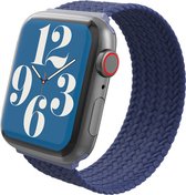 Nylon Smartwatch bandje - Geschikt voor Gear4 Apple Watch Braided nylon bandje - marineblauw - Strap-it Horlogeband / Polsband / Armband - 38 - 40 - 41 mm Maat: L