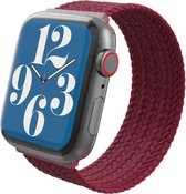 Bracelet Gear4 Nylon Apple Watch - Bracelet tressé en nylon adapté pour Apple Watch 38 - 40 - 41mm Taille L (rouge bordeaux)