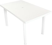 vidaXL Table de jardin 126x76x72 cm plastique blanc