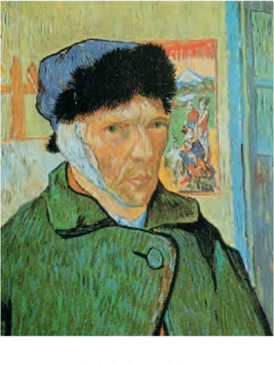Catch Projecten Mini kunstposter - Vincent van Gogh - Zelfportret met verbonden oor - 24x30 cm Multicolor