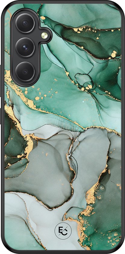Coque Samsung Galaxy A54 - Glas Protecteur d'écran - Coque Arrière en  Siliconen Marbre