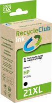 RecycleClub inktcartridge - Inktpatroon - Geschikt voor HP - Alternatief voor HP 21XL Zwart 21ml - 775 pagina's