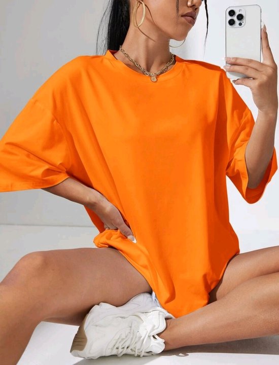 Koningsdag- Oversized t shirt - Oranje - maat M | bol.com