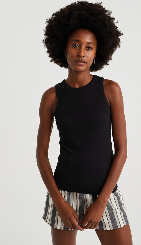 WE Fashion Débardeur femme côtelé