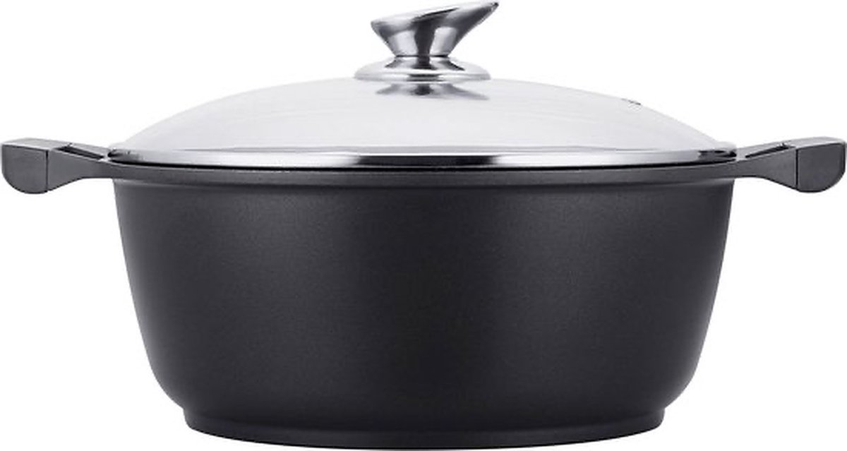 Luxe Swiss Pan - Braadpan - Soeppan - Ø 24 cm - 4.5 Liter - Inductie - Keramisch
