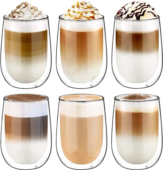 Ensemble de verres à Latte Macchiato 6 tasses à expresso à double paroi-80 Ensemble de verres à Latte Macchiato 6 tasses à expresso à double paroi-80