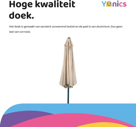Mica Decorations Parasol Hart H238 x 220 cm - Blauw