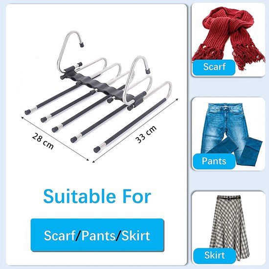 2 Stukken Meerlaagse Kleerhangers, Ruimtebesparend, Multifunctionele Kleerhangers, Opvouwbaar, voor Tanktops, Cami, BH, Zwemkleding (Roze