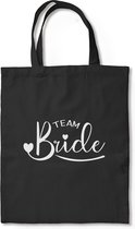 Team Bride Tote Bag - Draagtas, Katoenen Tas, Schoudertas - Tote bag canvas - Cadeau voor Bruid - bride to be