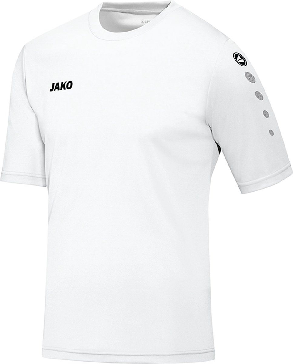 Jako Team Shirt Korte Mouw Kinderen - Wit | Maat: 116