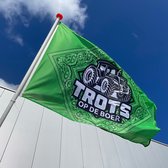 Boerenzakdoek vlag - Trots op de boer vlag - groen - 150 x 100 cm