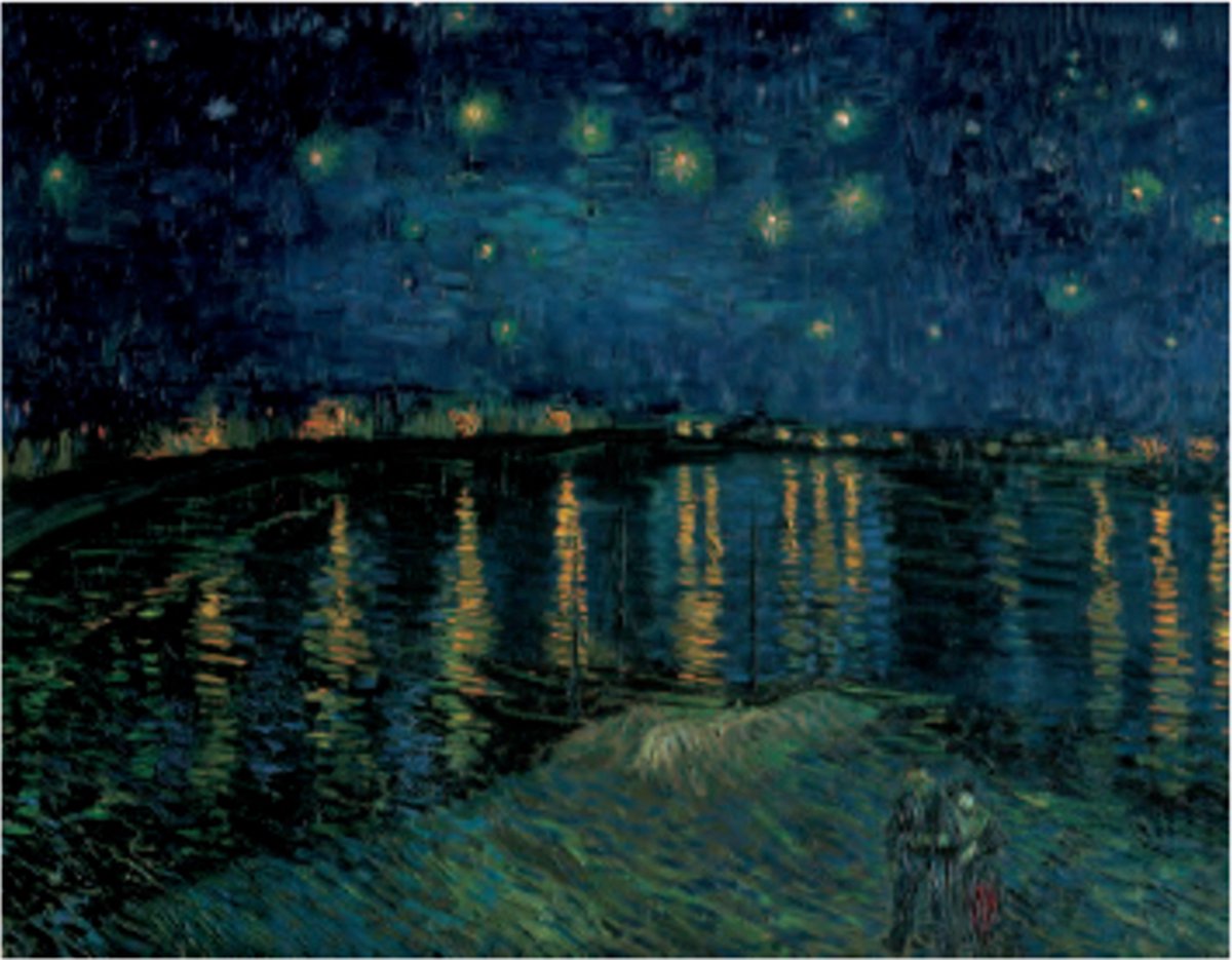 Catch Projecten Vincent van Gogh - Sterrennacht over de Rhone - Kunstposter - 40x50 cm Multicolour