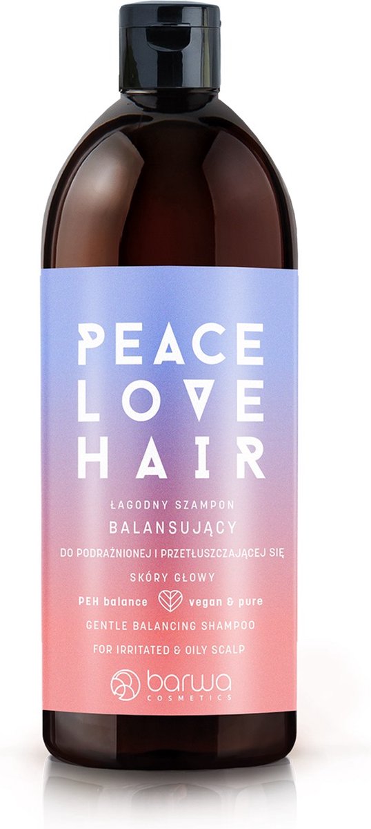 Peace Love Hair zachte balancerende shampoo voor geïrriteerde en vette hoofdhuid 480ml