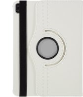 Peachy Lederen Litchi Grain iPad Pro 12.9-inch (2018 2020 2021 2022) Hoes Draaibare Case met Cover - Wit