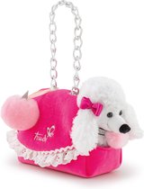 Trudi - Fashion Pets Hond Gigi Unique in Fashion Bag (XS-29618) - Pluche knuffel - Ca. 16 cm (Maat XS) - Geschikt voor jongens en meisjes - Roze/Wit