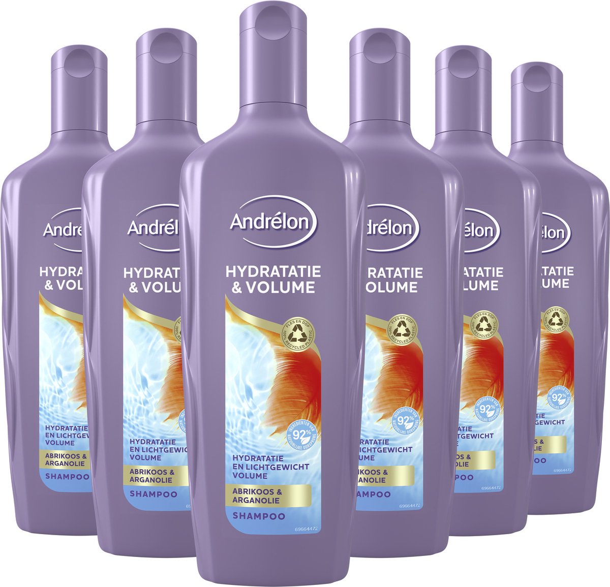 Andrélon Hydratatie & Volume Shampoo -​ 6 x 300 ml - Voordeelverpakking