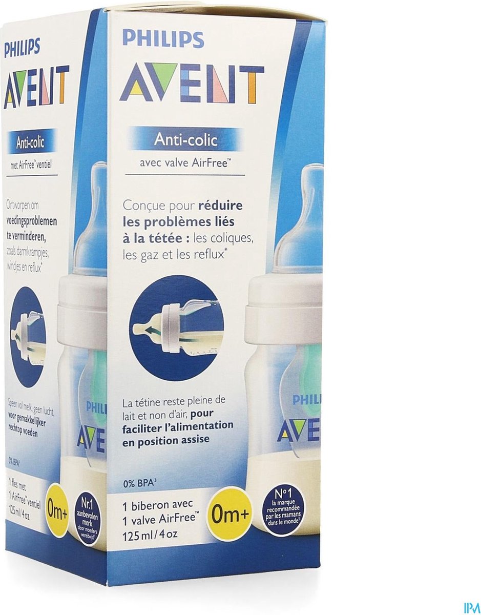 Oude tijden Mijnenveld Comorama Philips Avent SCF810/14 Anti-Colic Babyfles (125ml) - met AirFree Ventiel -  1 stuk | bol.com