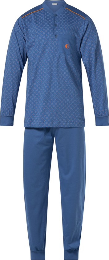 Heren pyjama Gentlemen knoop 944225 100% katoensingle jersey maat 3XL