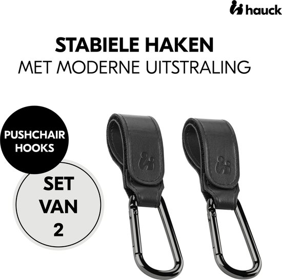Hauck Pushchair Hooks - kinderwagen haken - Black - Hauck