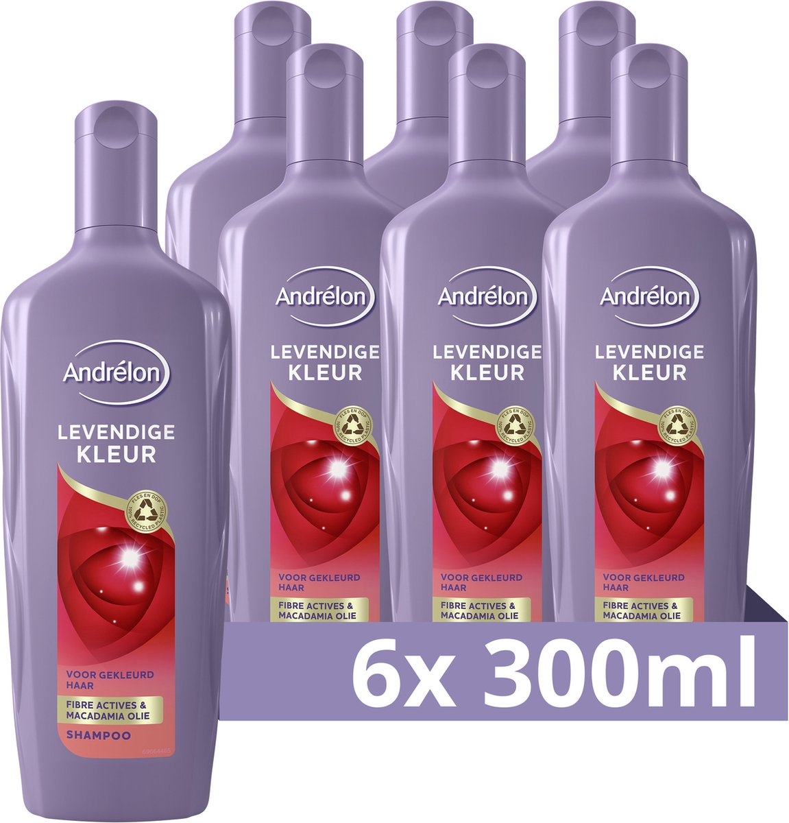 Andrélon Levendige Kleur Shampoo - 6 x 300 ml - Voordeelverpakking - Andrélon