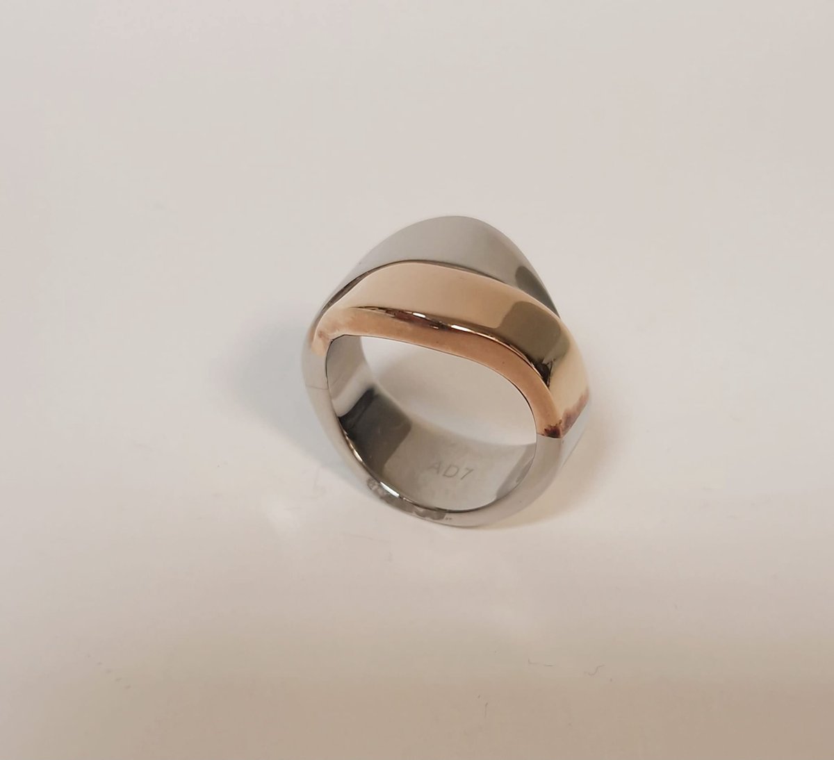 Calvin Klein ring - staal - PVD verguld - sale Juwelier Verlinden St. Hubert - van €75,= voor €55,=