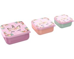 foto van Lunch Buddies Snackbox (3-in-1) - Unicorn Flower