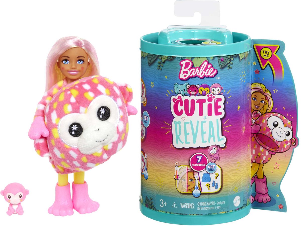 Barbie Cutie Reveal: Verrassingspop, Troetelbeertjes, Serie 2 Hartendief Beertje 273538
