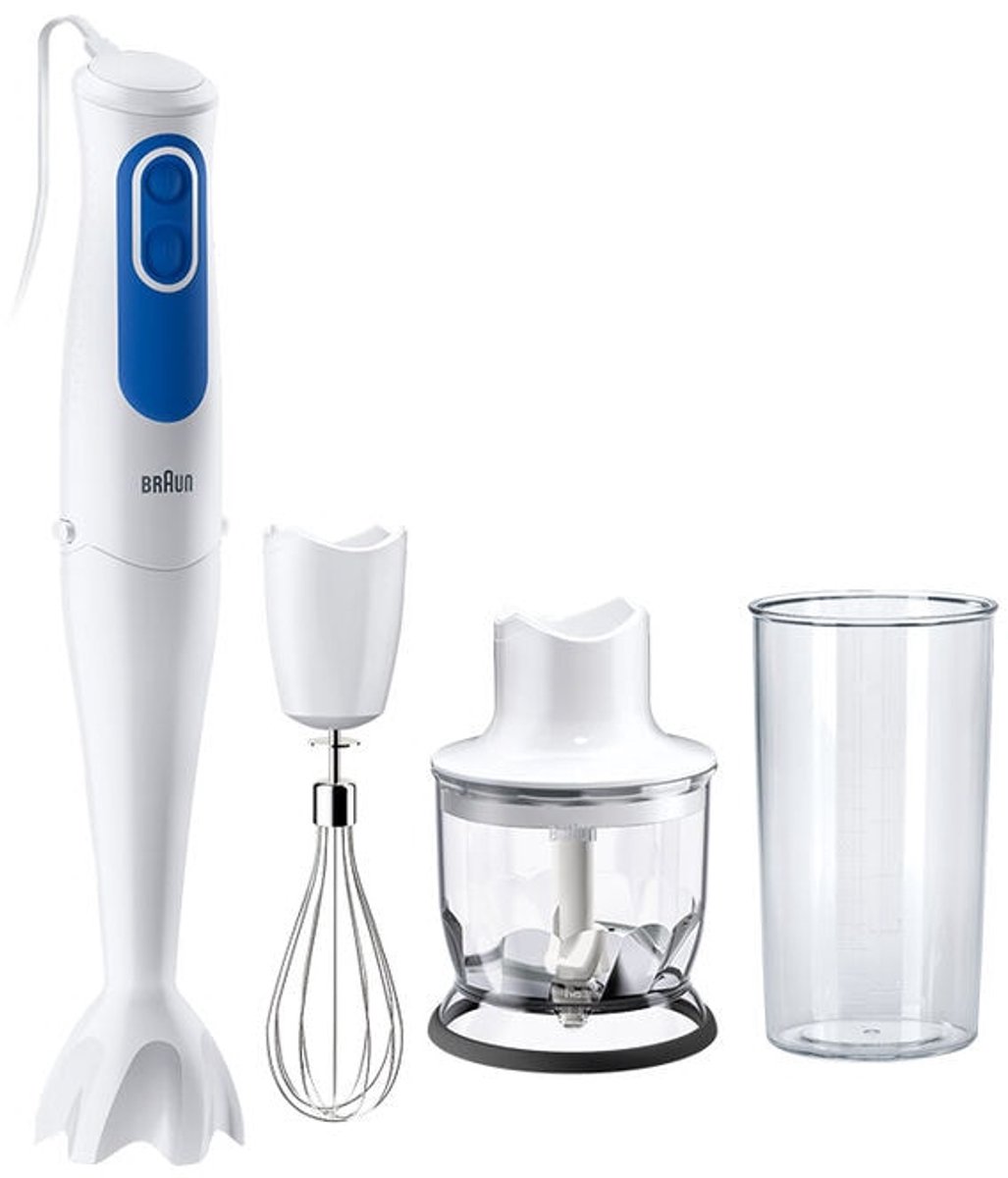 BRAUN Omeletmixer met vleesmolen - MQ3025WH - Wit en blauw