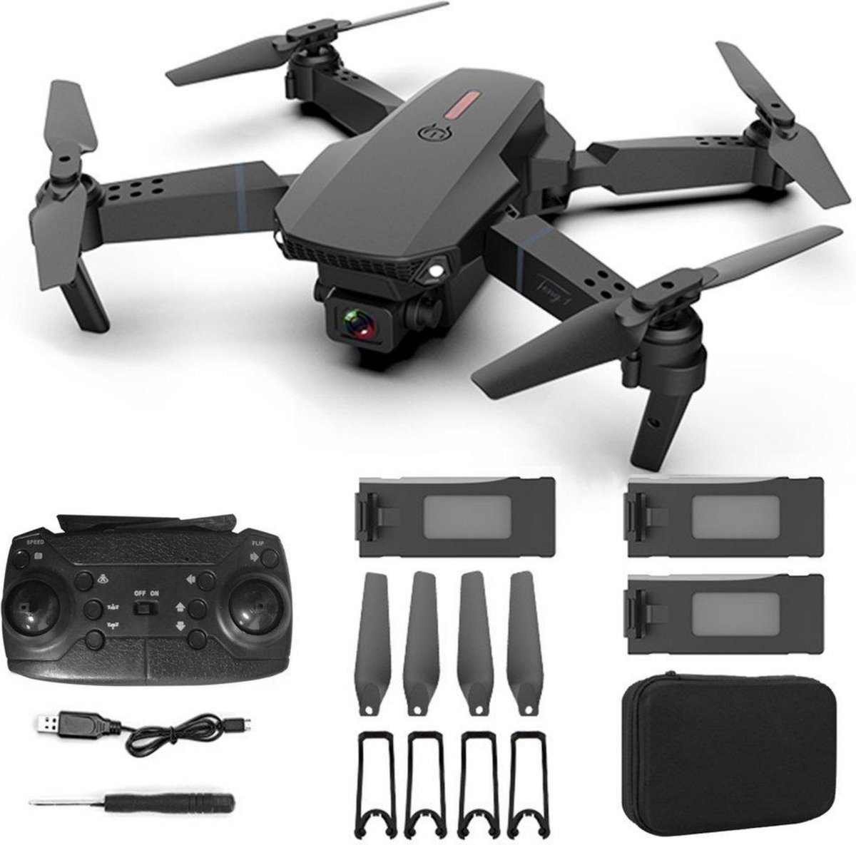Skyzone Quad Drone 4K Ultra HD Camera 3x Accu Inclusief Opbergtas