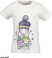 Blue Seven - meisjes T-shirt - wit - Maat 92