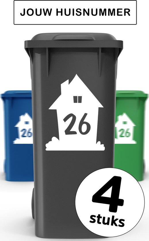 Container Stickers Voordeelset 4 stuks 15x20 cm Container / Kliko