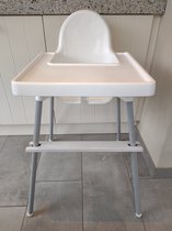 Voetensteun wit voor IKEA ANTILOP kinderstoel - 100% hergebruikt eikenhout