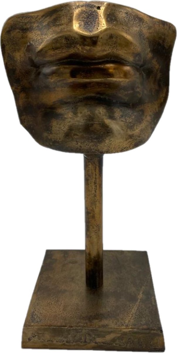 Deco4yourhome® - Deco. Lippen op Standaard - Lips - Goud - Gold
