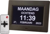 RoboAssist Dementia Clock - Affichage numérique 7 pouces - Zwart - Alarme de médicaments - Réveils - Avec télécommande