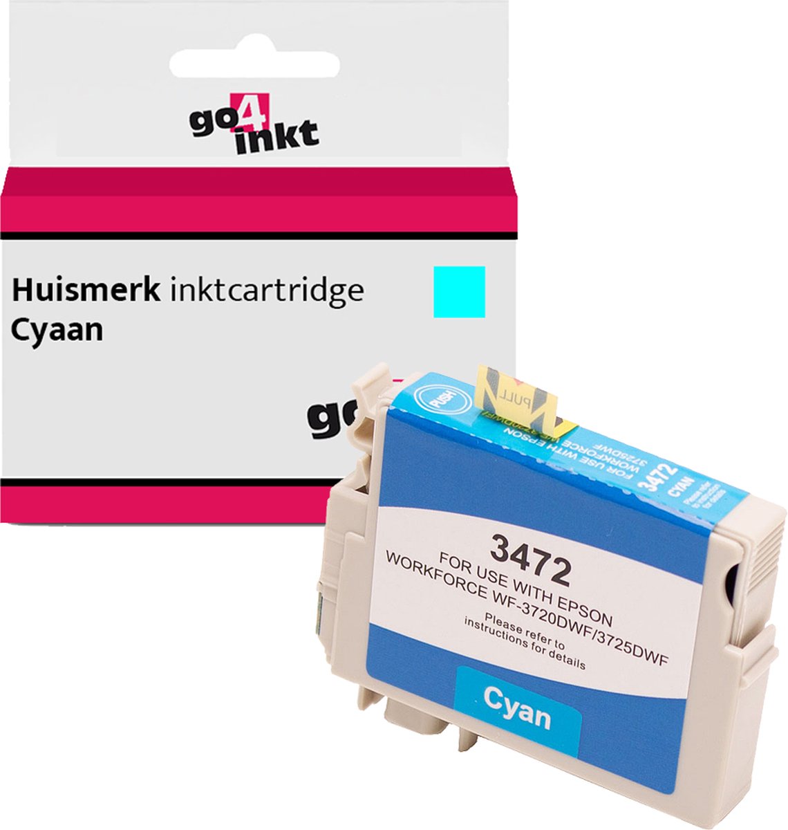 Go4inkt compatible met Epson 34, T3462 c inkt cartridge cyaan