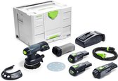 Festool ETSC 125 3,0 I-Set Accu Excenterschuurmachine 18V 3.0Ah in Systainer incl. ERGO Adapter - 577689