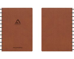 Adoc Business schrift | ft A4 | 144 bladzijden | geruit 5 mm | bruin