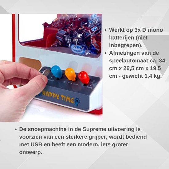 Thumbnail van een extra afbeelding van het spel TIB Candy Grabber - Claw Machine - Grijpmachine