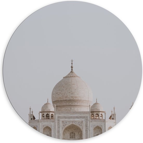 Dibond Muurcirkel - Taj Mahal - India - 120x120 cm Foto op Aluminium Muurcirkel (met ophangsysteem)
