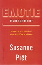 Boekcover 'EMOTIE management', met de ondertitel 'Werken met emoties van jezelf en anderen' door Susanne Piët.