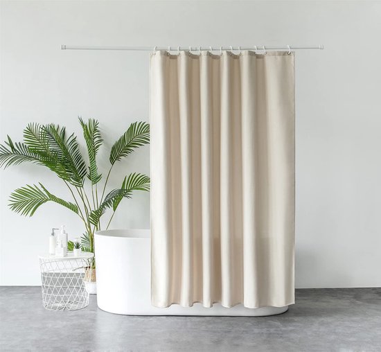 Douchegordijn gemaakt van zwaar textiel linnen look zware kwaliteit schimmelwerende...