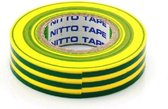 NITTO Plastic Isolatie Tape Geel/groen 15mmx10m
