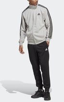 adidas Sportswear Basic 3-Stripes French Terry Trainingspak - Heren - Grijs- M