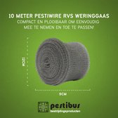 PestiWire - RVS wering gaas - 10 meter lang 9 cm breed - Afweermiddel tegen - plaagdieren- tegen muizen - tegen ratten - tegen ongedierte - afweermiddel tegen insecten