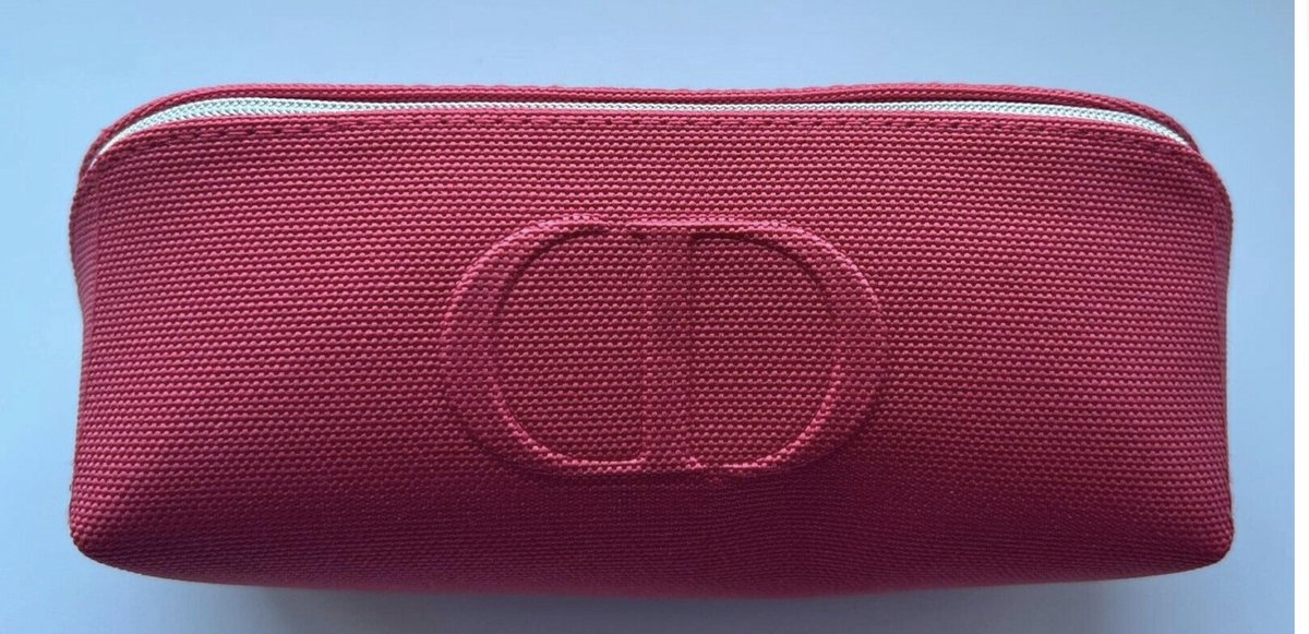 DIOR COSMETIC/MAKEUP BEAUTY LOGO BAG/CASE POUCH CLUTCH CORAL PINK | bol