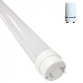 Tube LED TL T8 avec démarreur - 120cm 16W - Transparent / Blanc froid 6400K