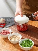 Handmatige groentesnijder - groentechopper - keukenmachine - mandoline - voor veggies, knoflook, ui, peper - niet elektrisch