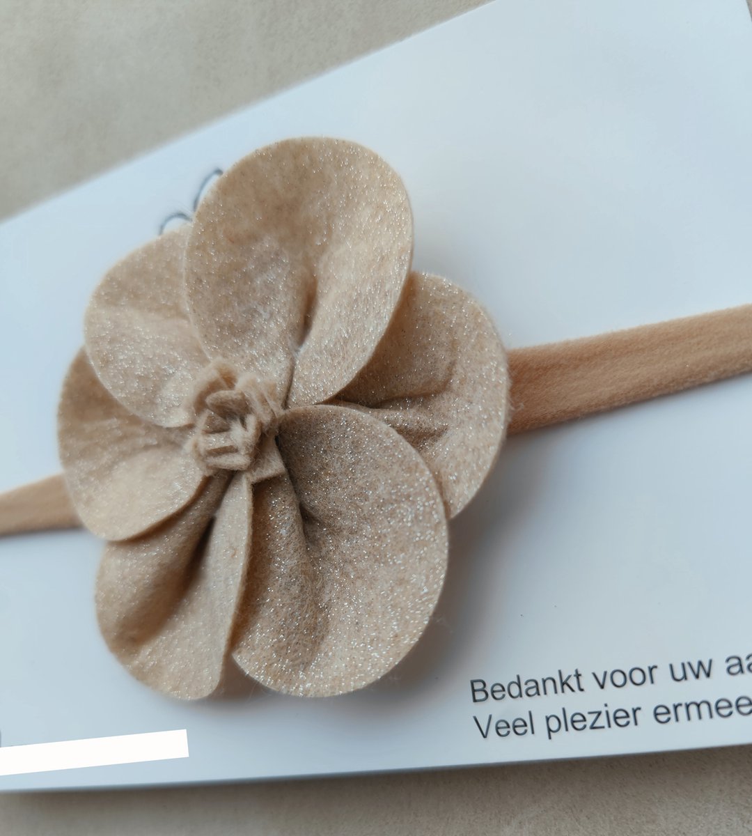 Glitter bloem haarband