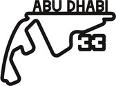 F1 circuit muurdecoratie staal zwart – Abu Dhabi - wanddecoratie staal - wanddecoratie metaal – dubbele poedercoating - F1 – Verenigde Arabische Emiraten, Abu Dhabi - incl. montage set en handleiding f1 - gratis verzending - circuit Abu Dhabi
